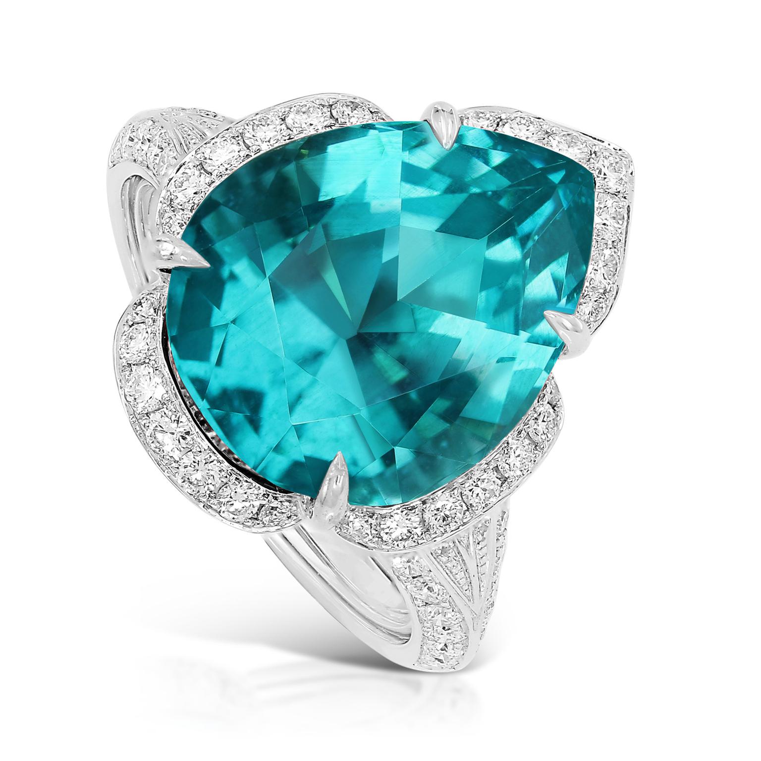 Neon blue discount apatite ring