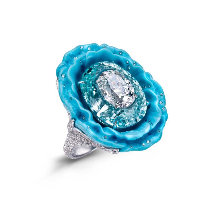 Sublime shades of blue perfectly captured in turquoise high jewellery 