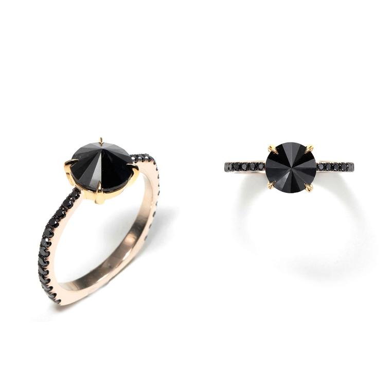 Ara Vartanian black diamond engagement ring