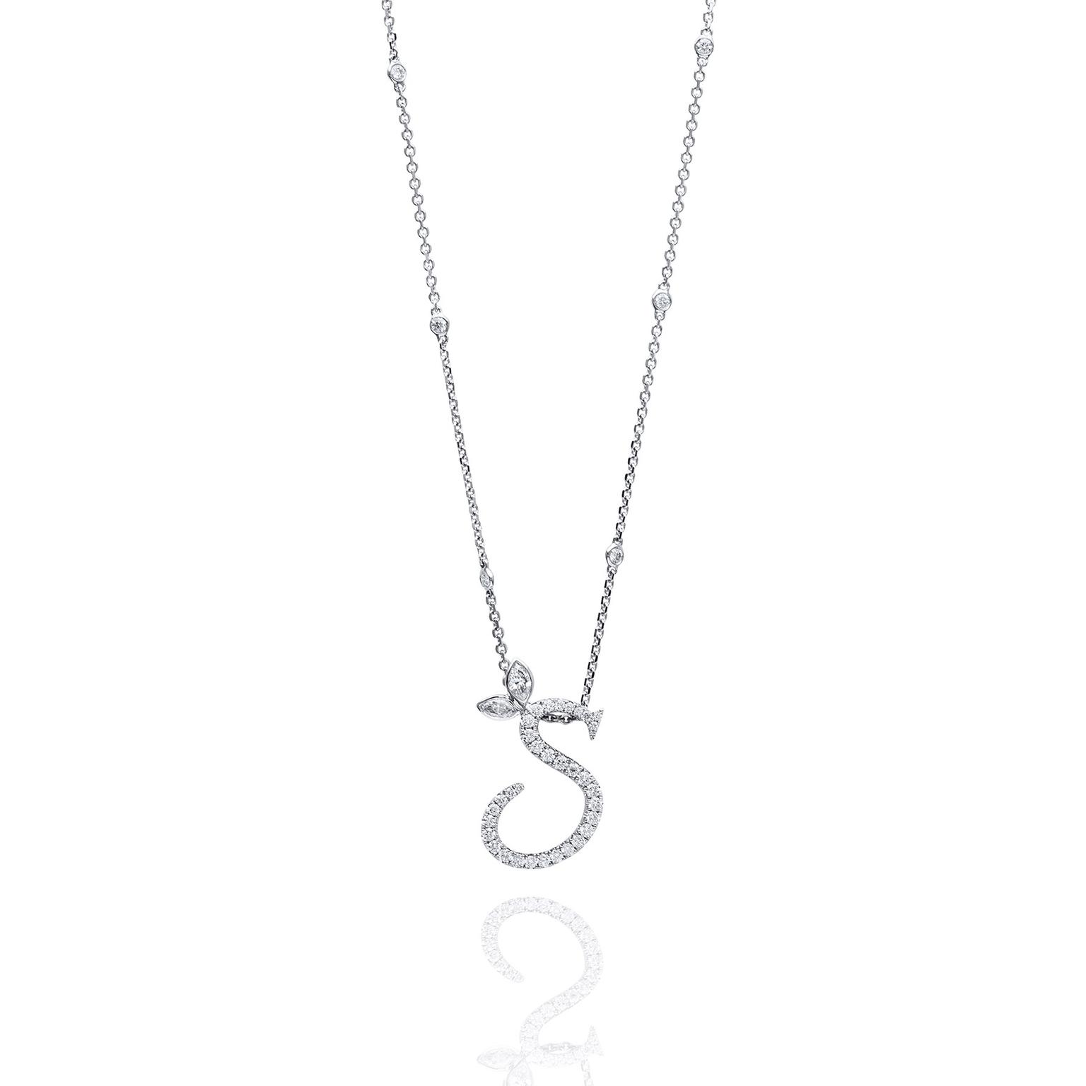 Boodles shop letter pendant