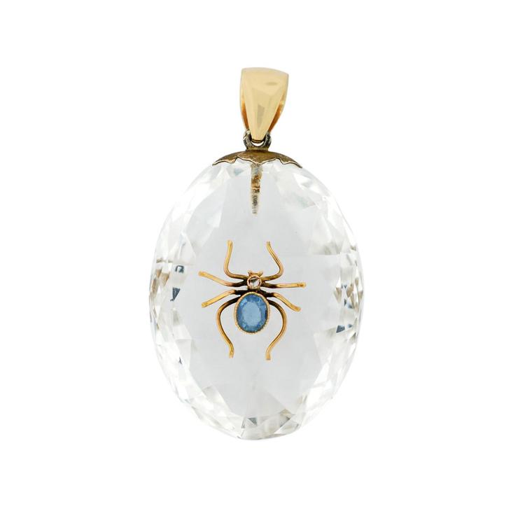 A. Brandt + Son rock crystal spider pendant