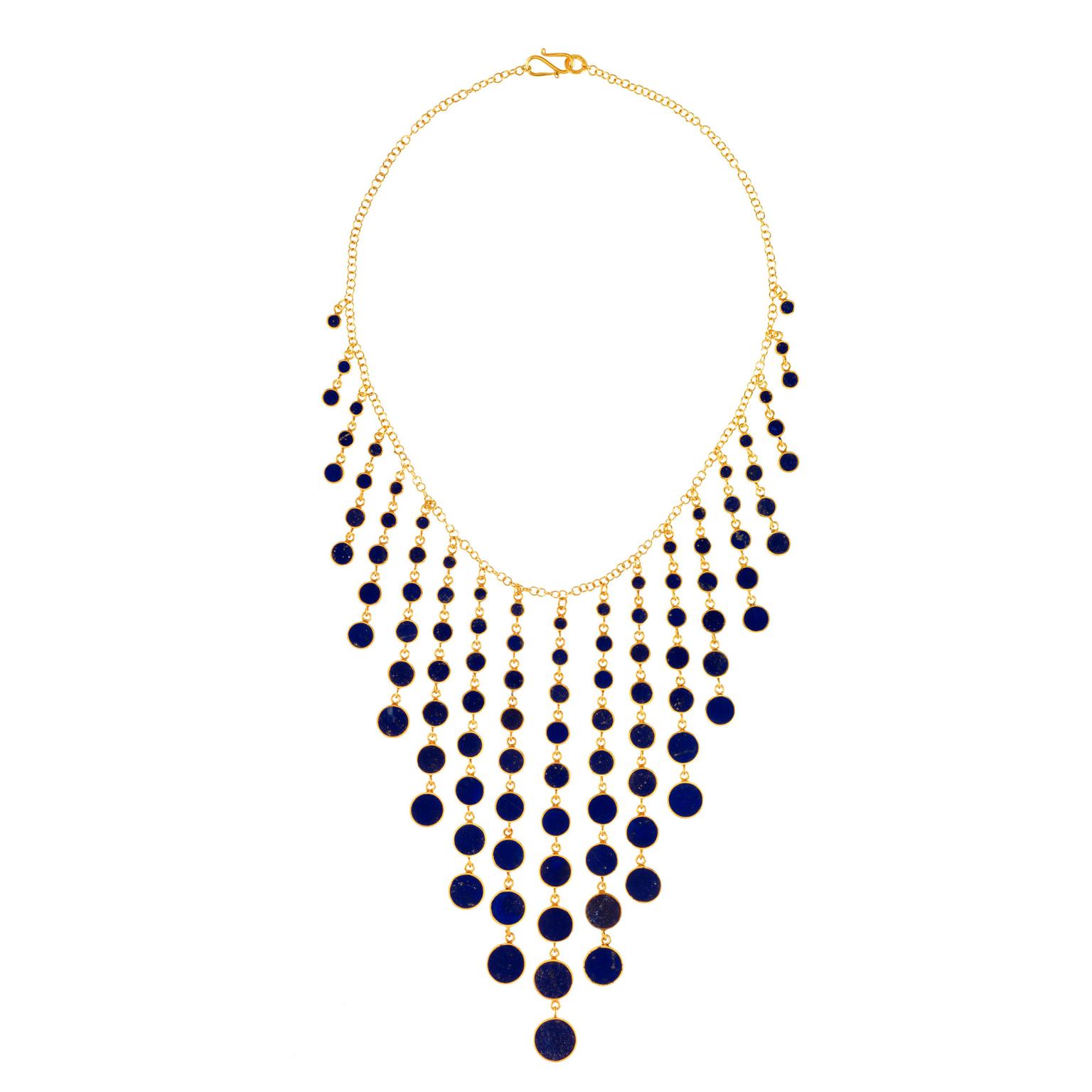 Pippa Small gold-plated silver and lapis lazuli necklace