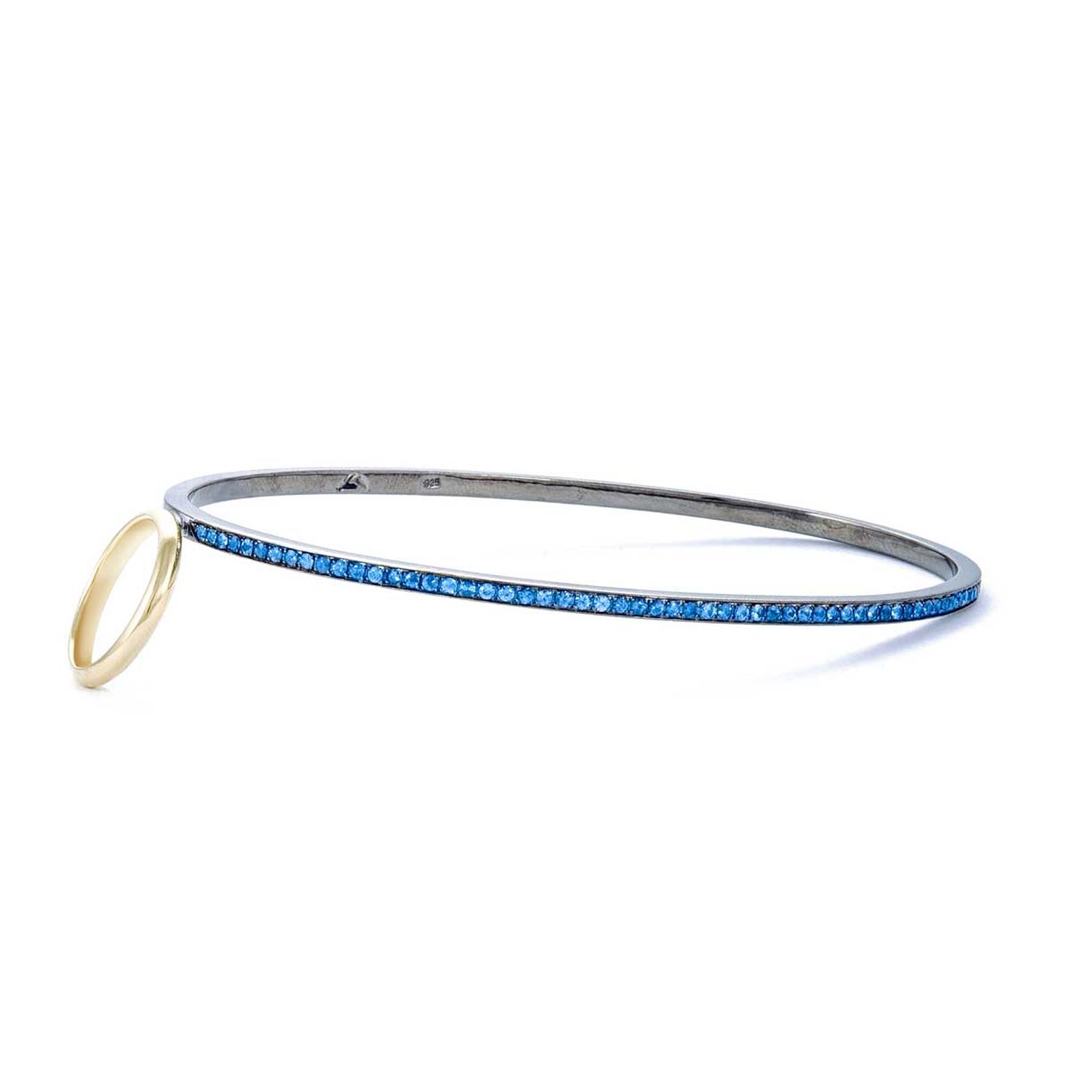 Gaelle Khouri Soft Deconstructon Perpetuity sapphire palm bracelet