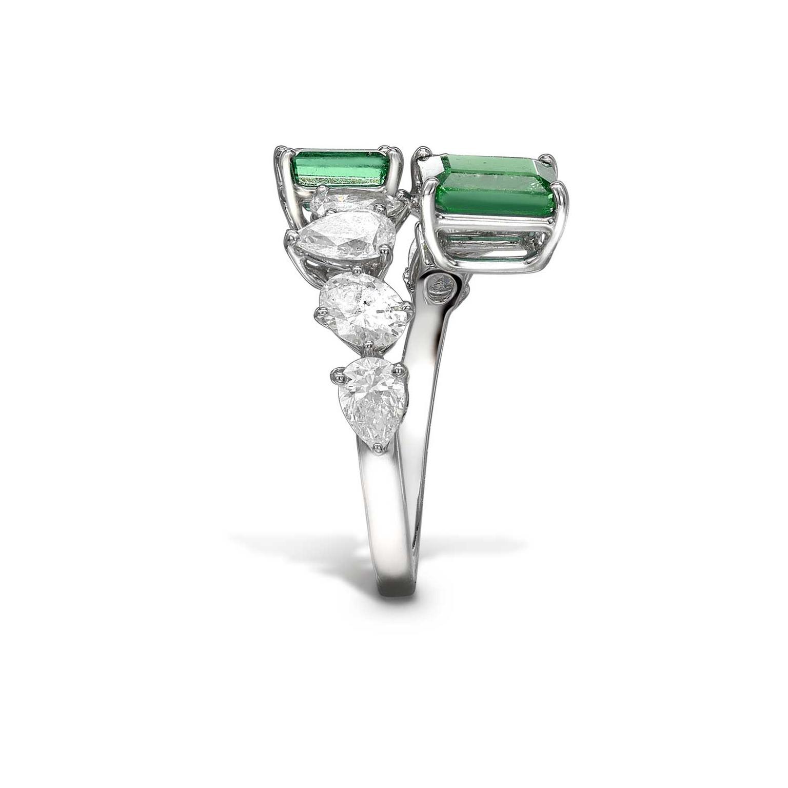 William & Son MYA emerald and diamond ring