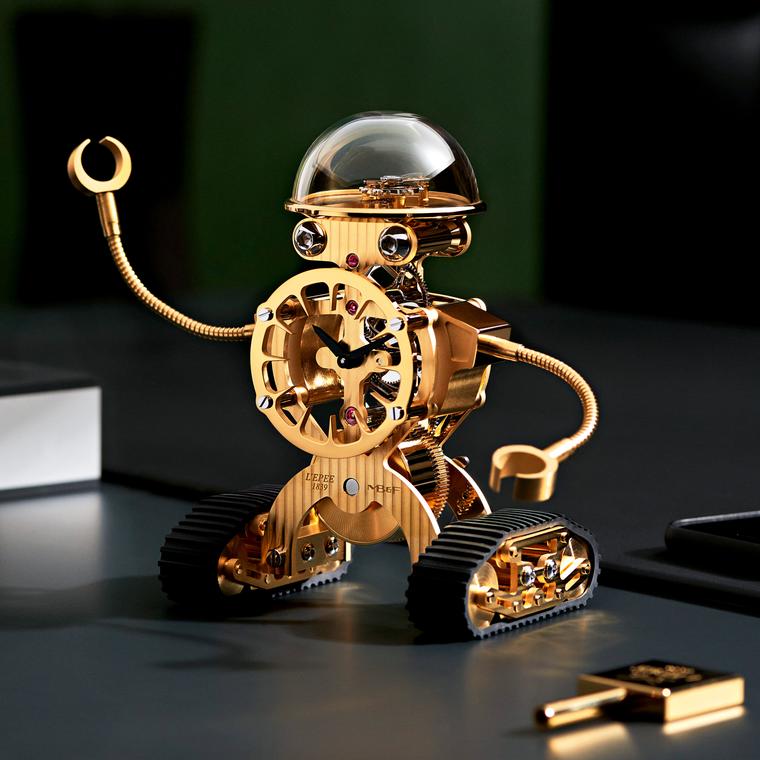 MB&F Sherman gold table clock