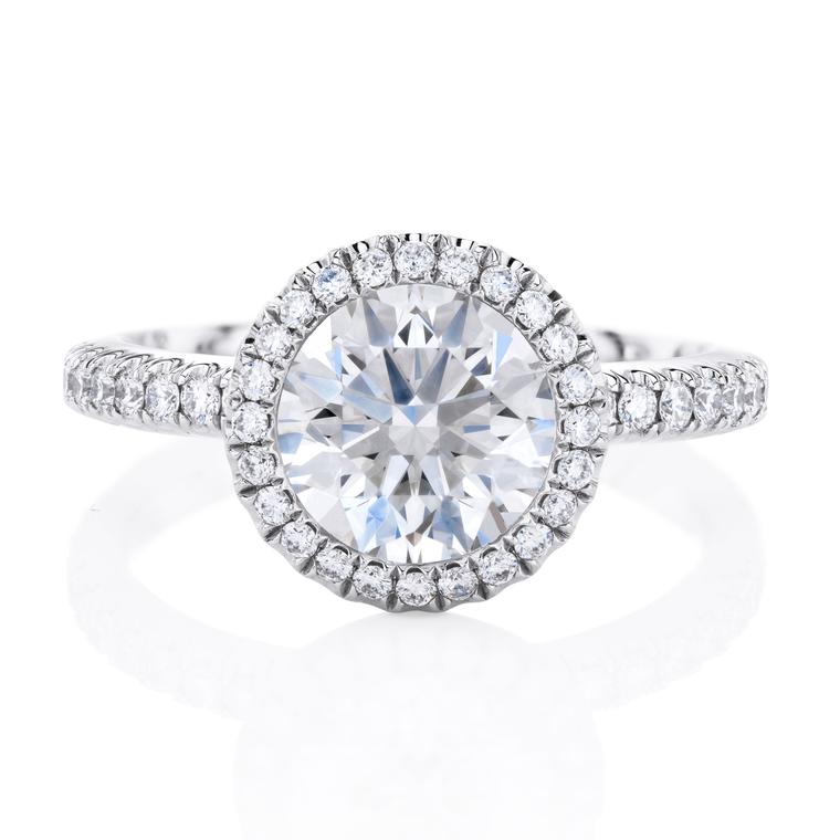 De Beers Aura 1.5ct diamond engagement ring in platinum