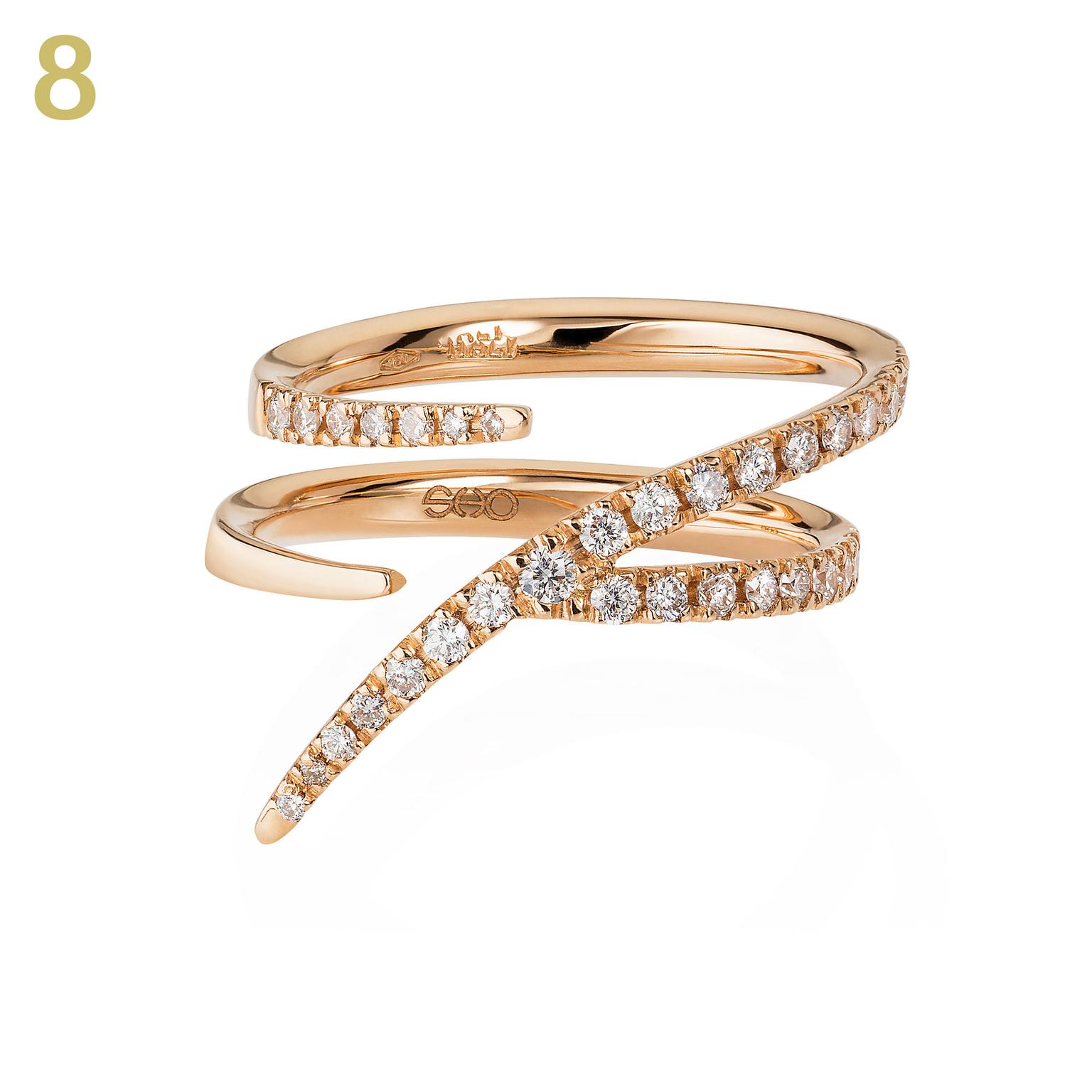 Sarah Ho Numerati gold and diamond ring