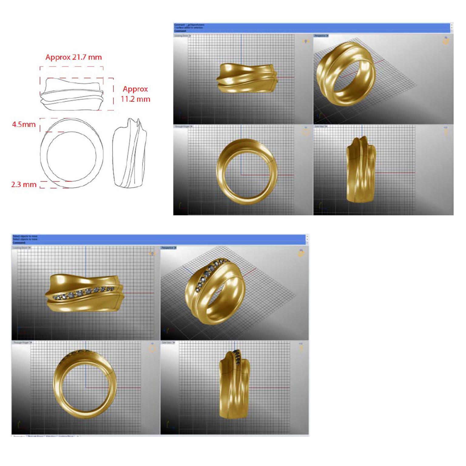 Mappin & Webb 3D technology design sheet