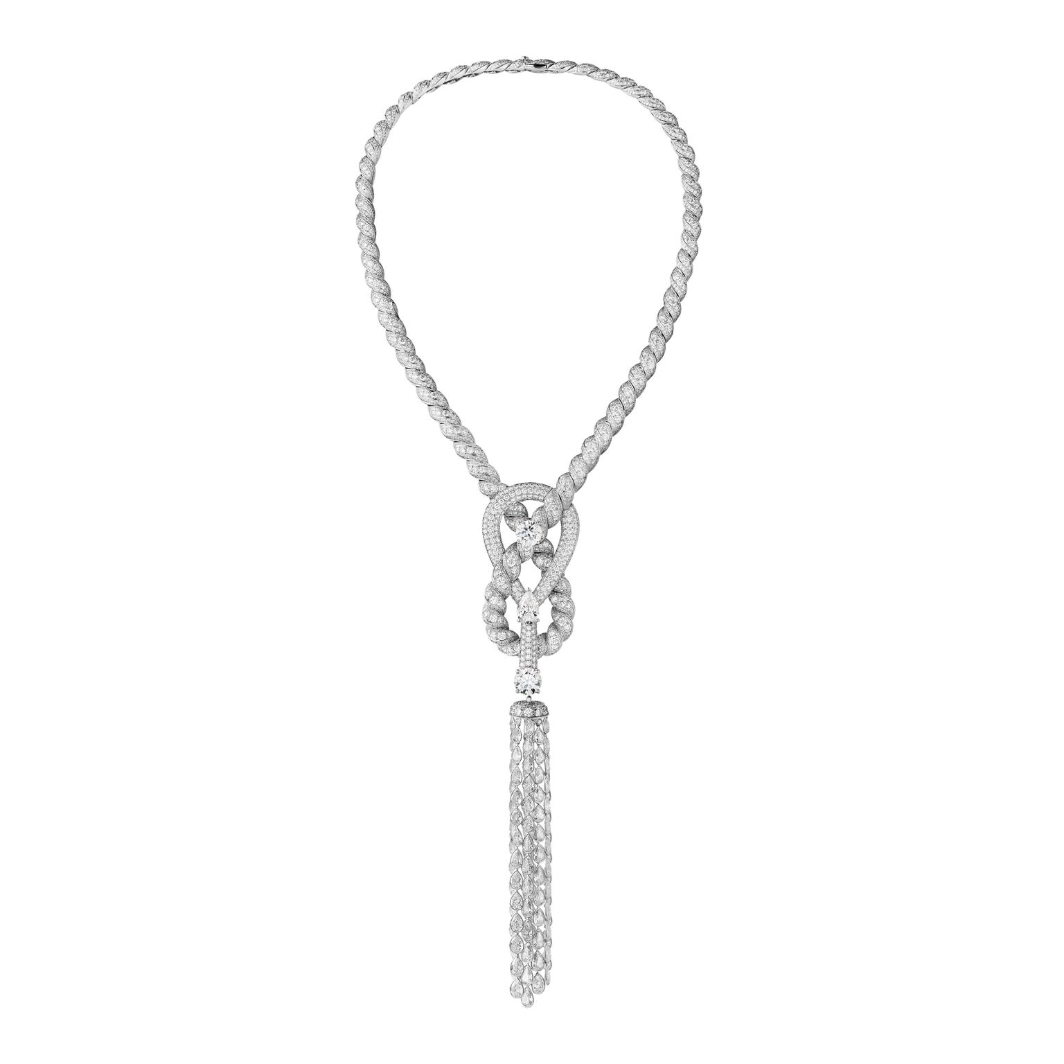 White Gold And Diamond Lariat Necklace Available For Immediate Sale At  Sotheby's