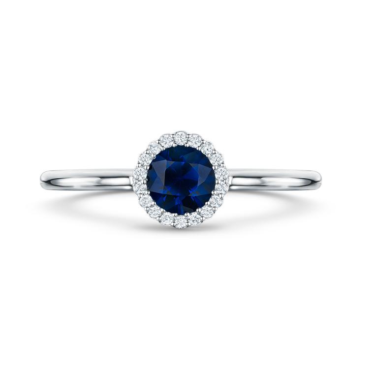 Andrew Geoghegan Cannele blue sapphire engagement ring 
