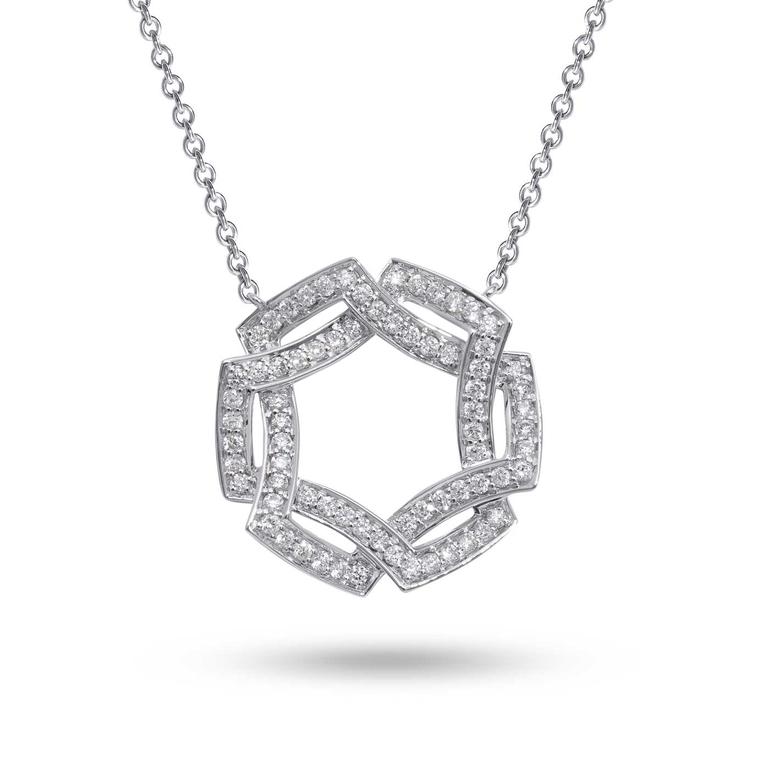Stenzhorn Secret Circles diamond pave pendant white gold