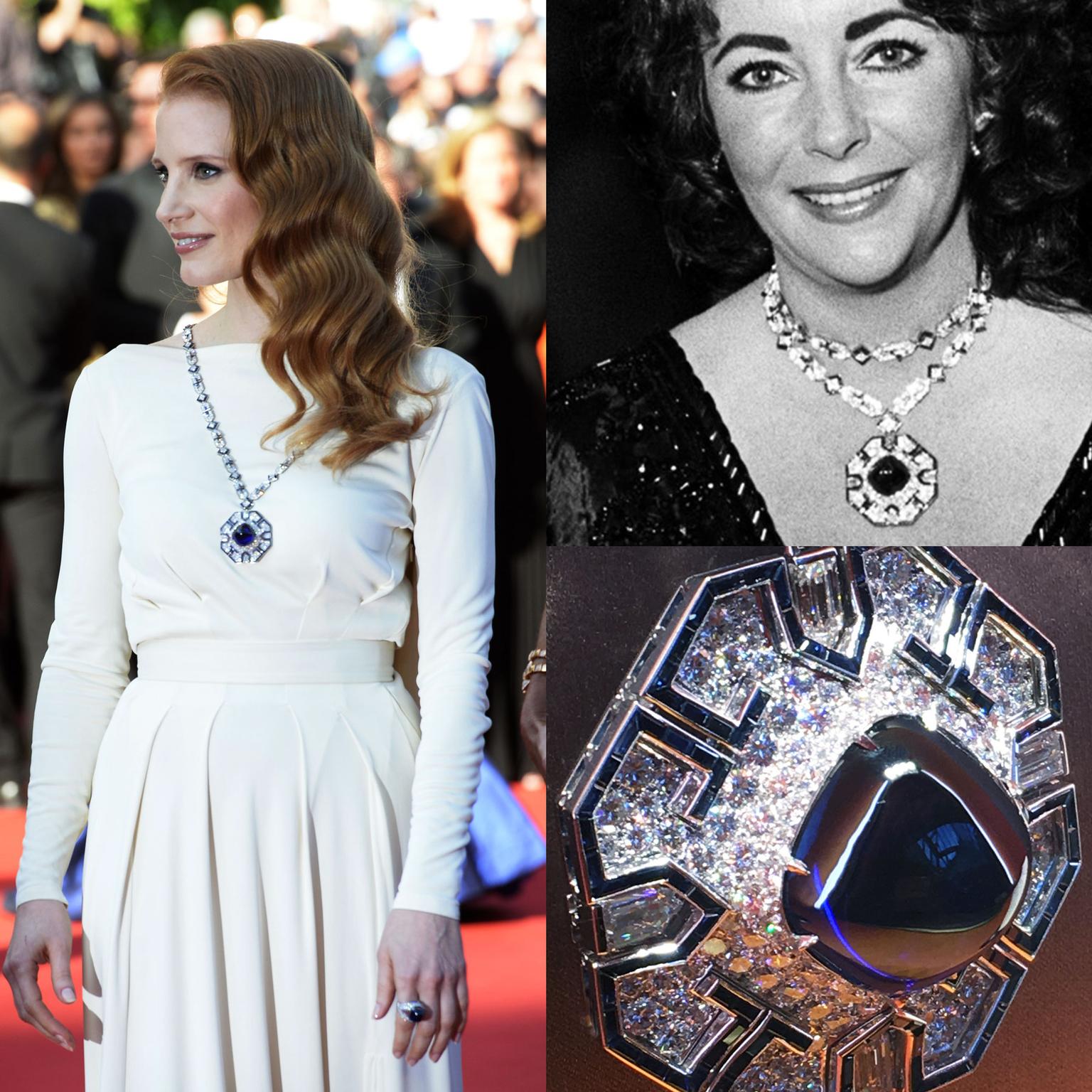 Jessica Chastain and Elizabeth Taylor wearing Taylor s