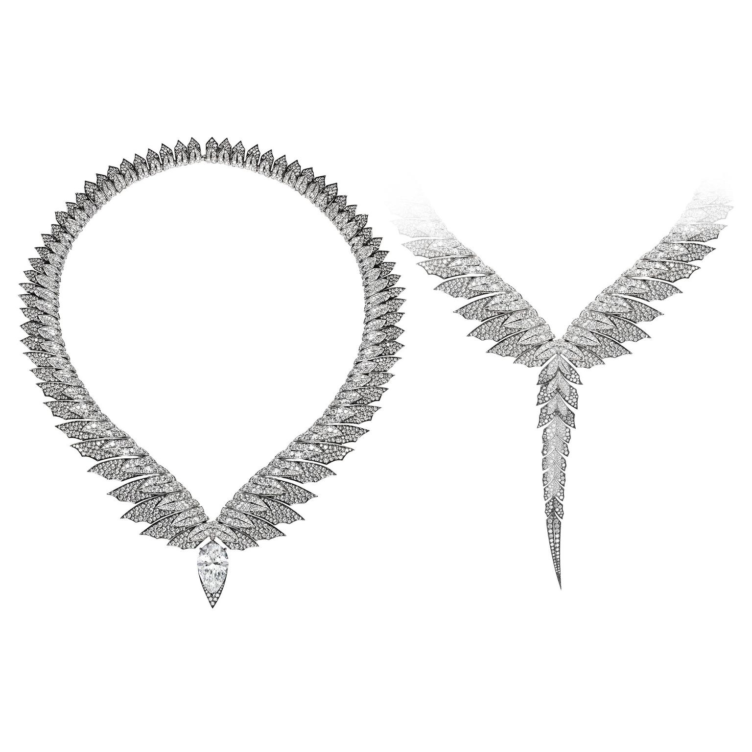 Stephen Webster Magnipheasant diamond feather necklace