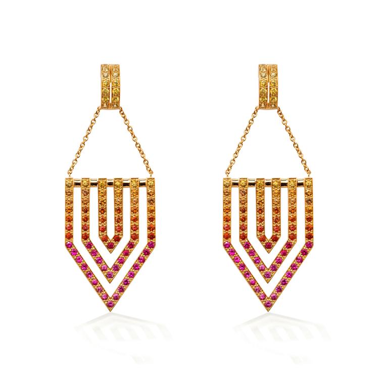 Robinson Pelham multicolour sapphire earrings