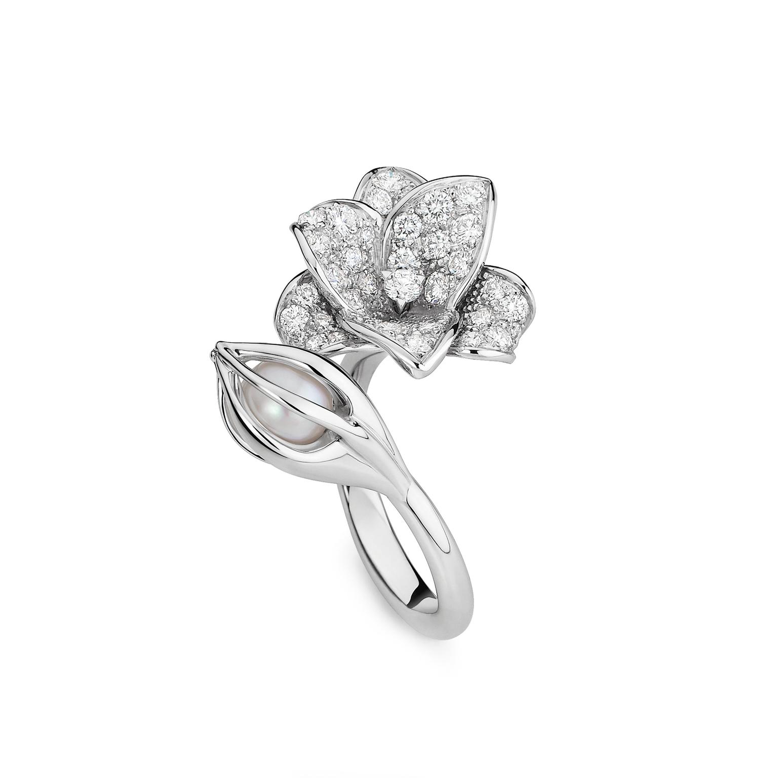 Mellerio dits Meller diamond and pearl ring