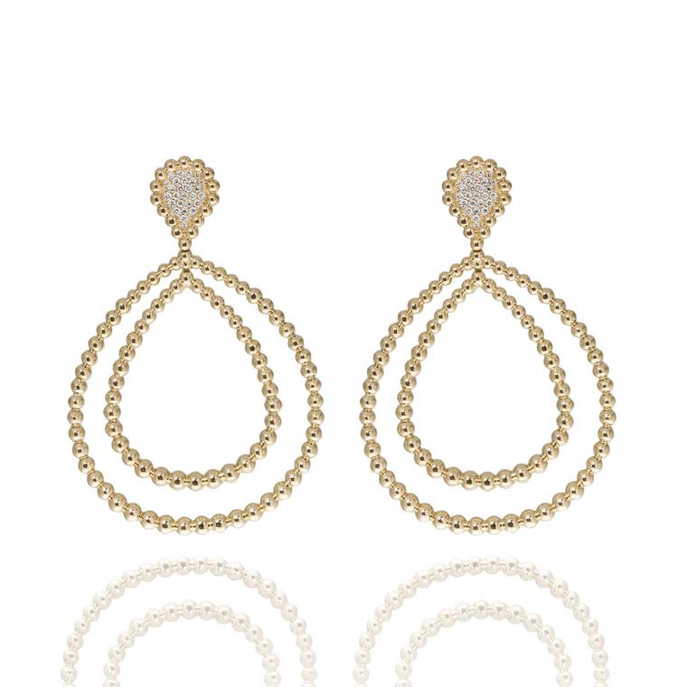 Forest Guava earrings in yellow gold
