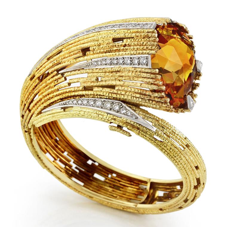 Andrew Grima citrine and diamond bangle