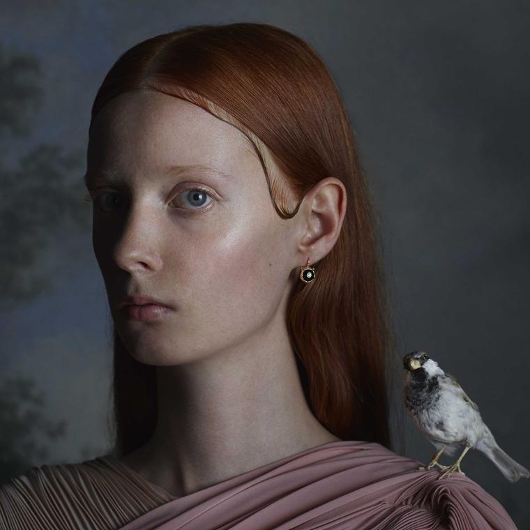 Gucci Le Marche des Merveilles jewels in portrait with bird Julia Hetta photography