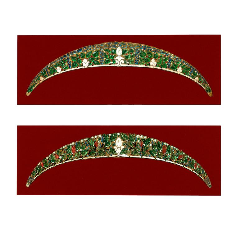 Cartier Tutti Frutti designs of tiaras circa 1925