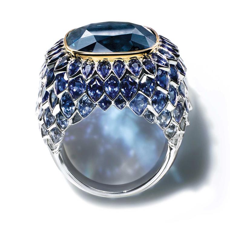 Tiffany Blue Book collection 2015 cushion-cut blue tourmaline ring