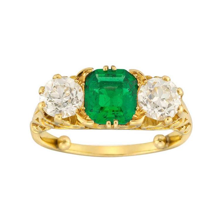 Bentley Skinner emerald diamond ring