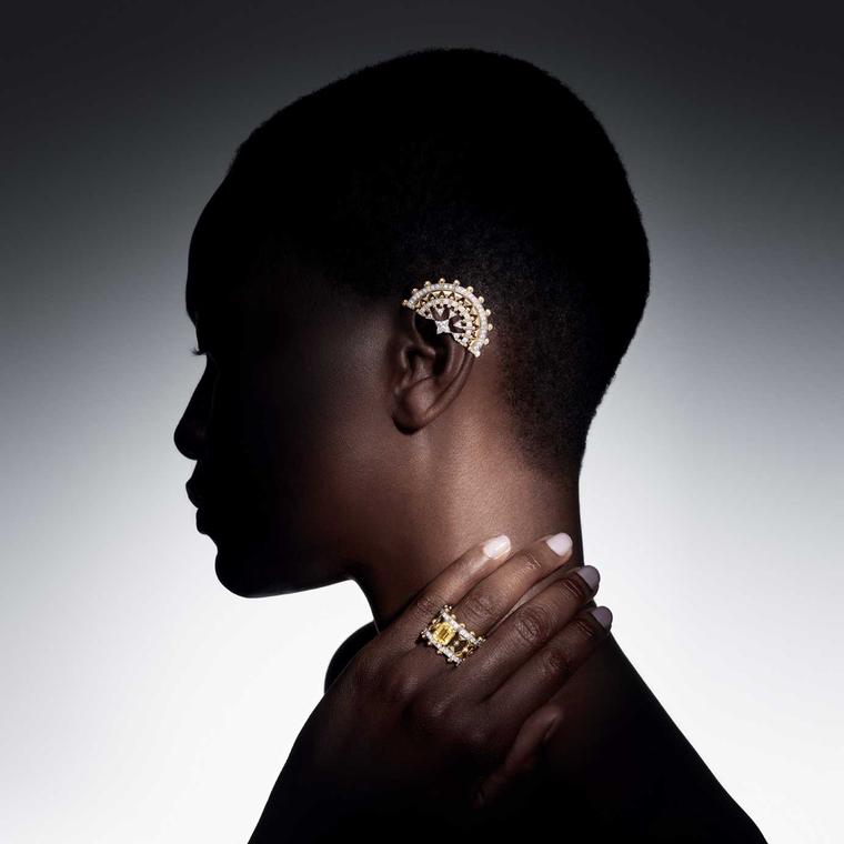 Louis Vuitton Awakened Hands Awakened Minds Vision earrings 