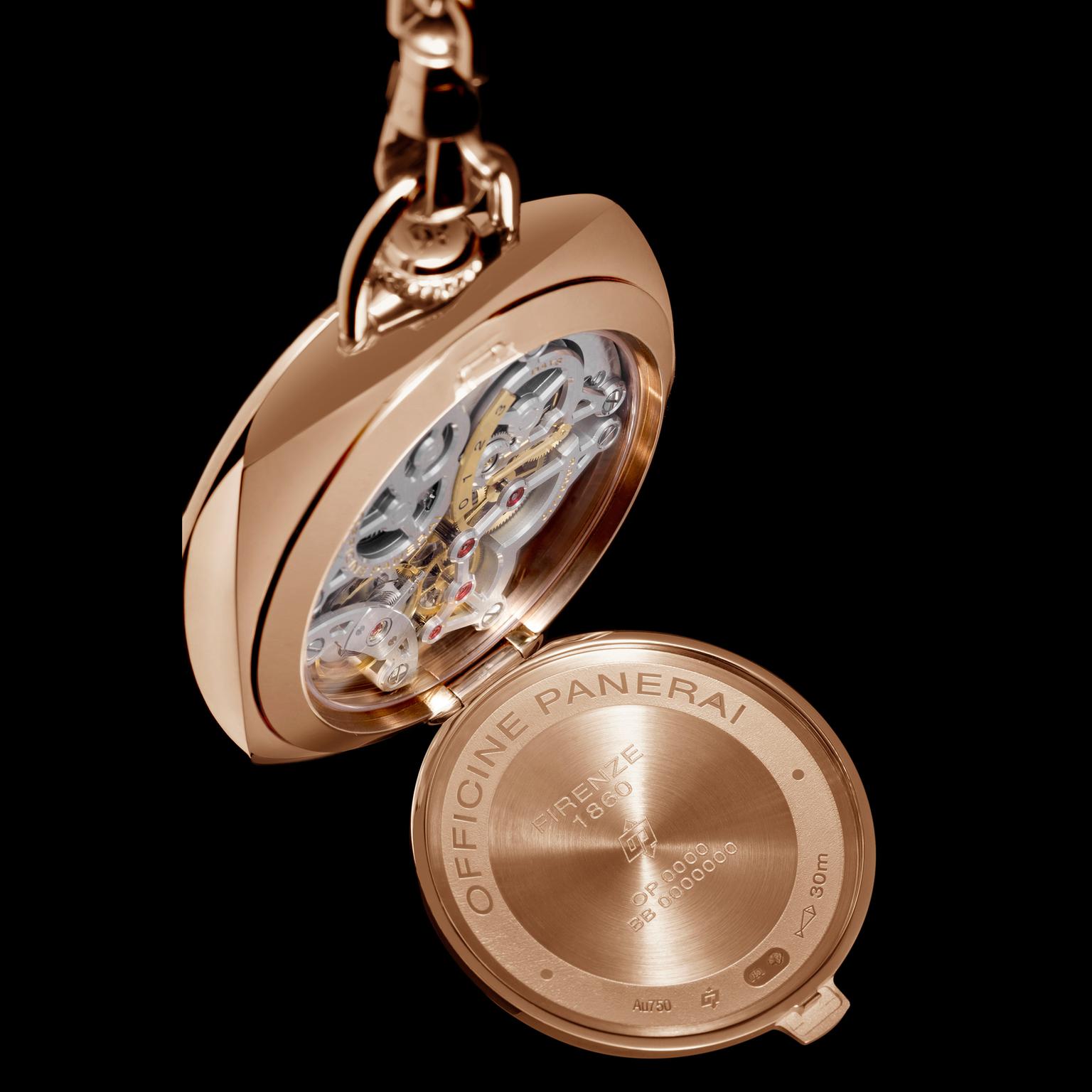 Panerai Pam447 pocket watch open caseback