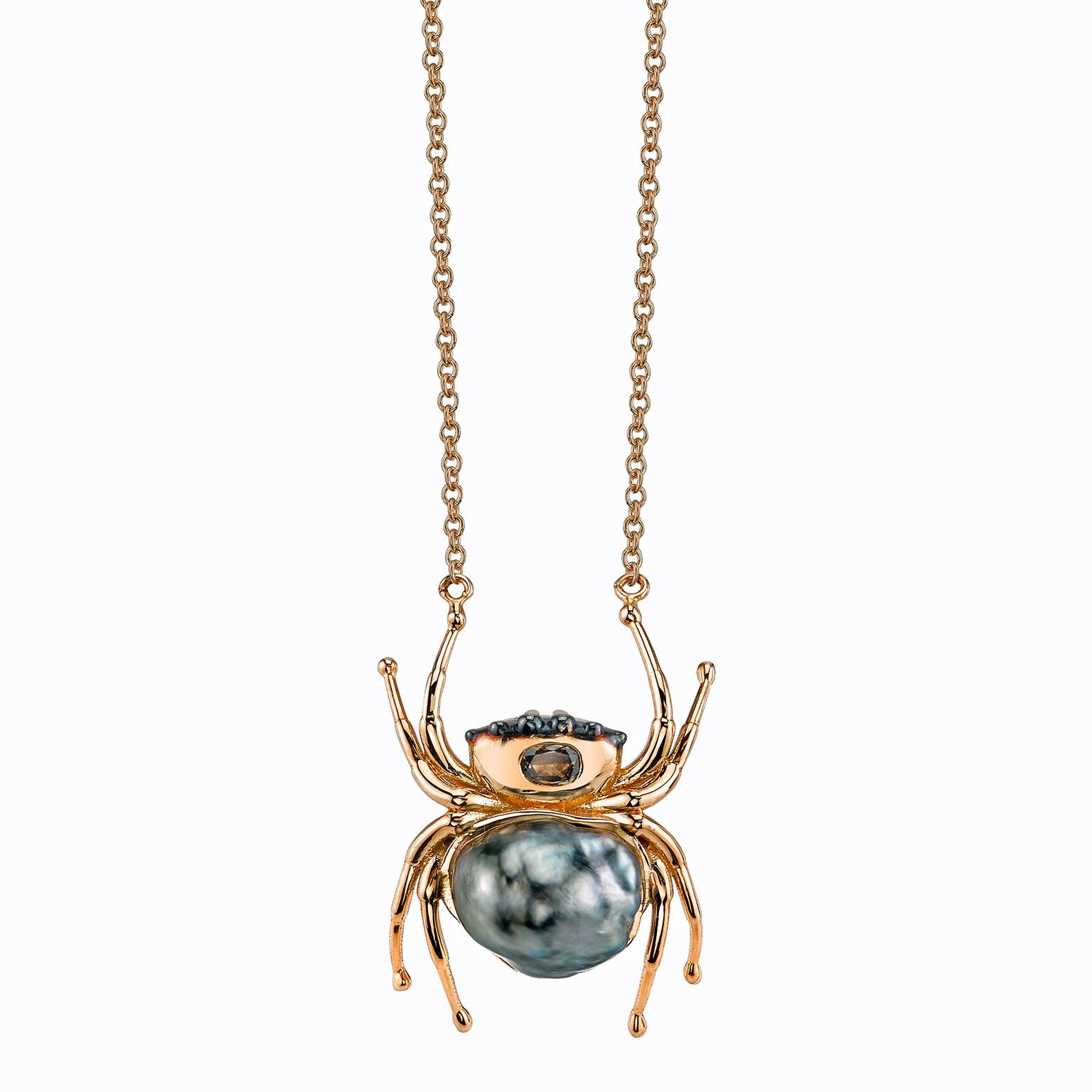 Daniela Villegas spider necklace