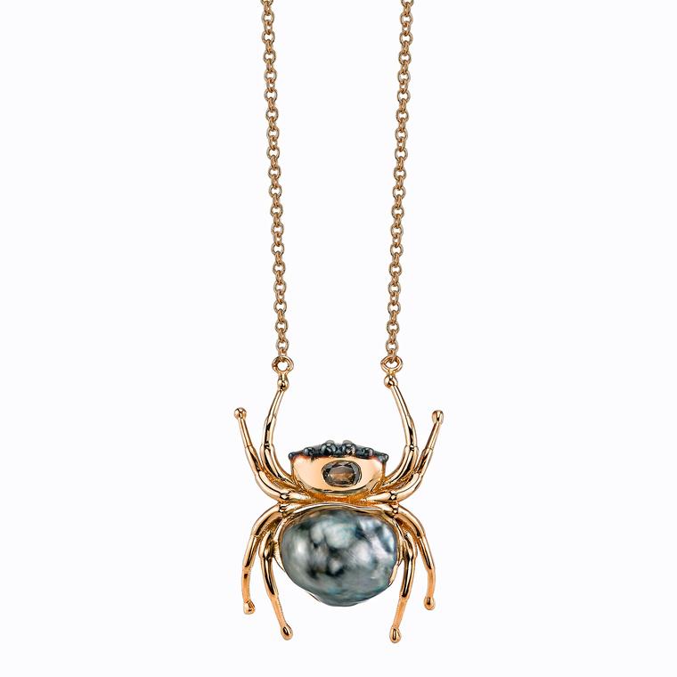Daniela Villegas spider necklace
