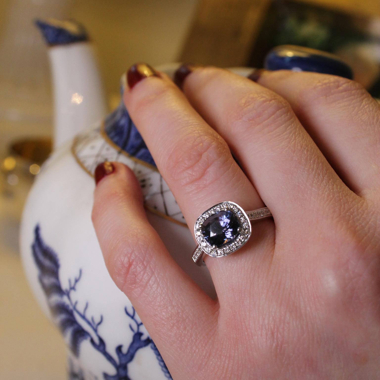 Holts mauve sapphire engagement ring
