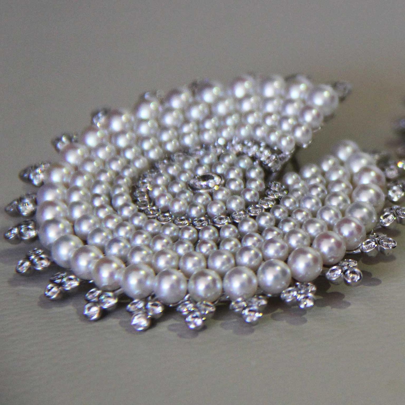 Boucheron Hiver Imperial pearl earrings