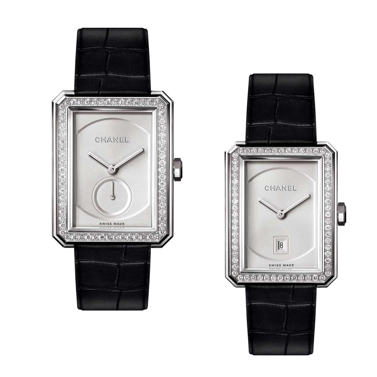 Chanel Boy.Friend watch in white gold with automatic and