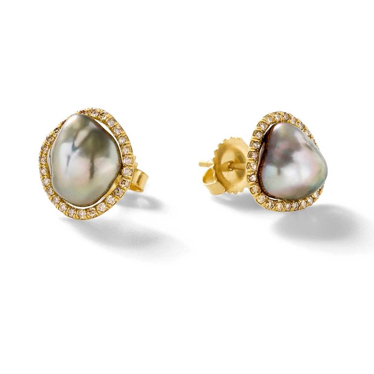 Savannah Stranger Tahitian pearl earrings