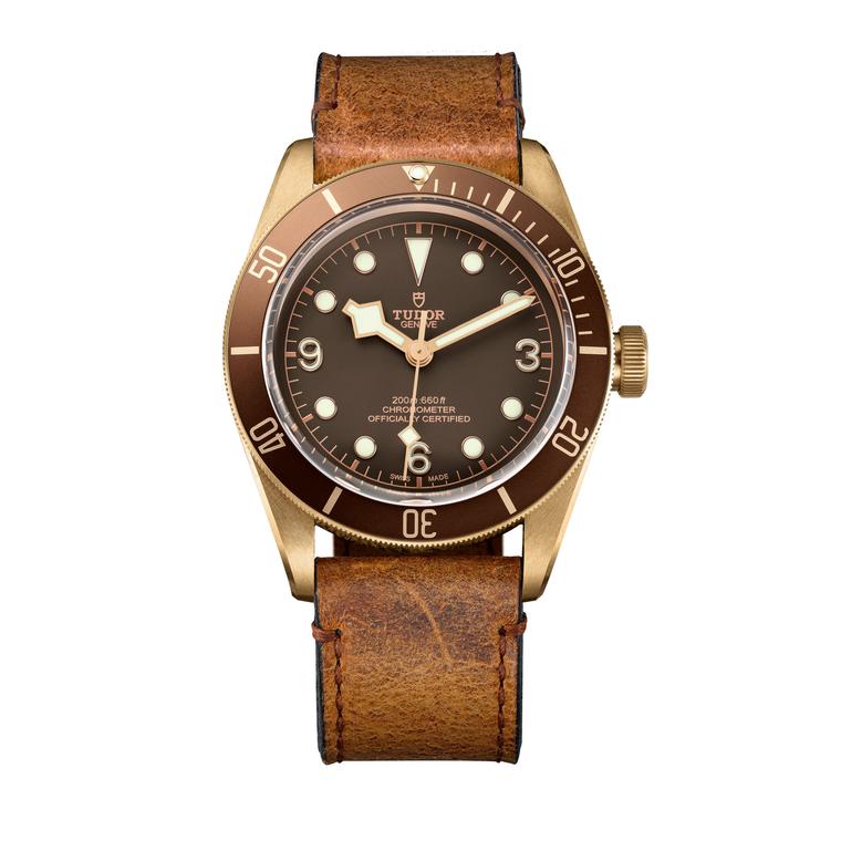 Tudor Black Bay Bronze watch - leather strap