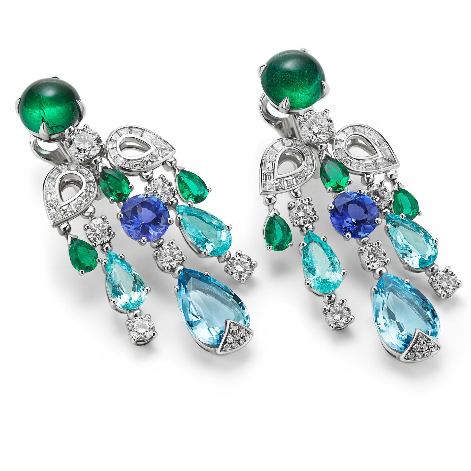 Paraiba tourmaline earrings by Bulgari