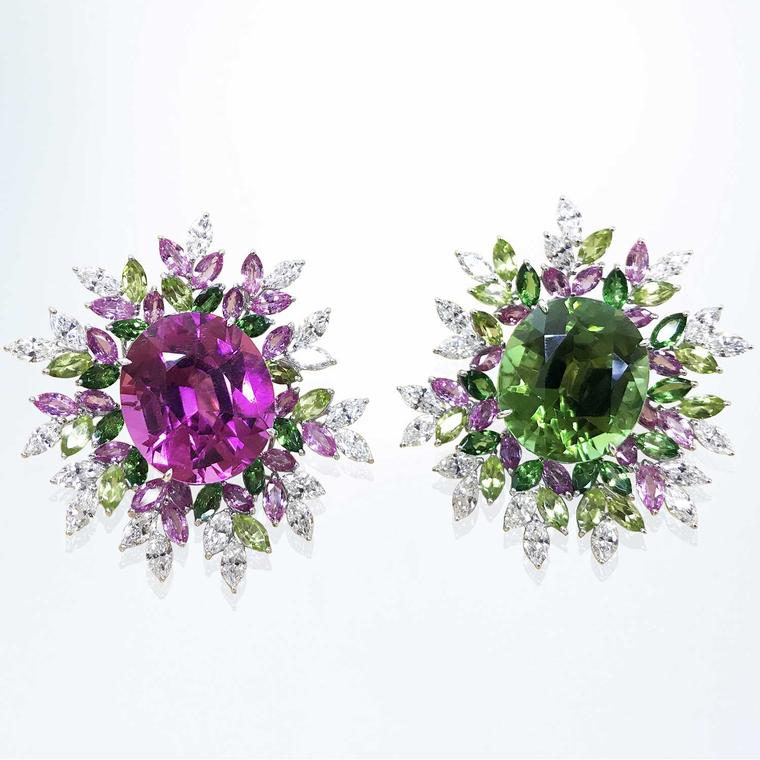 Margot McKinney rubellite and tourmaline earrings