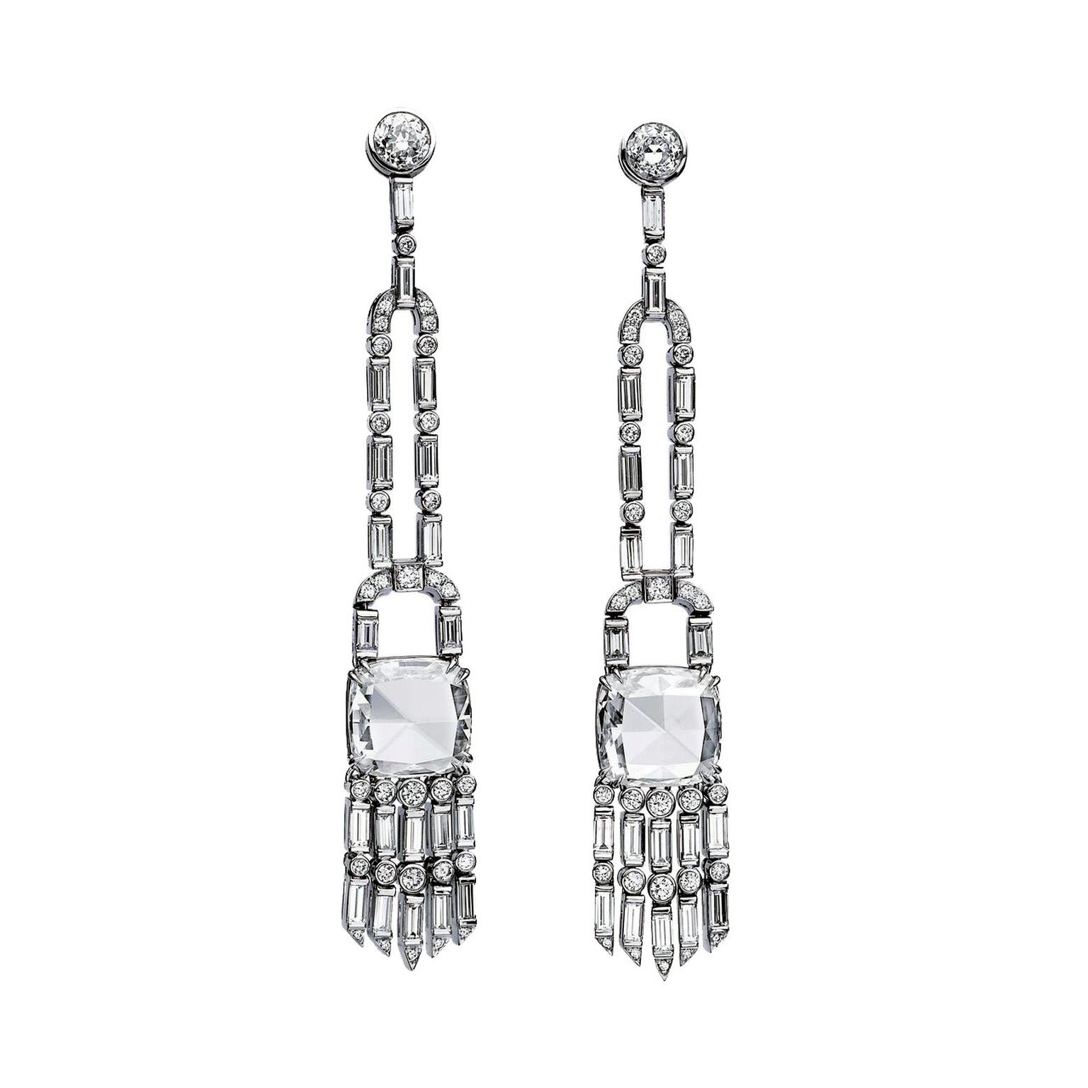 Martin Katz vintage-style tassel diamond earrings