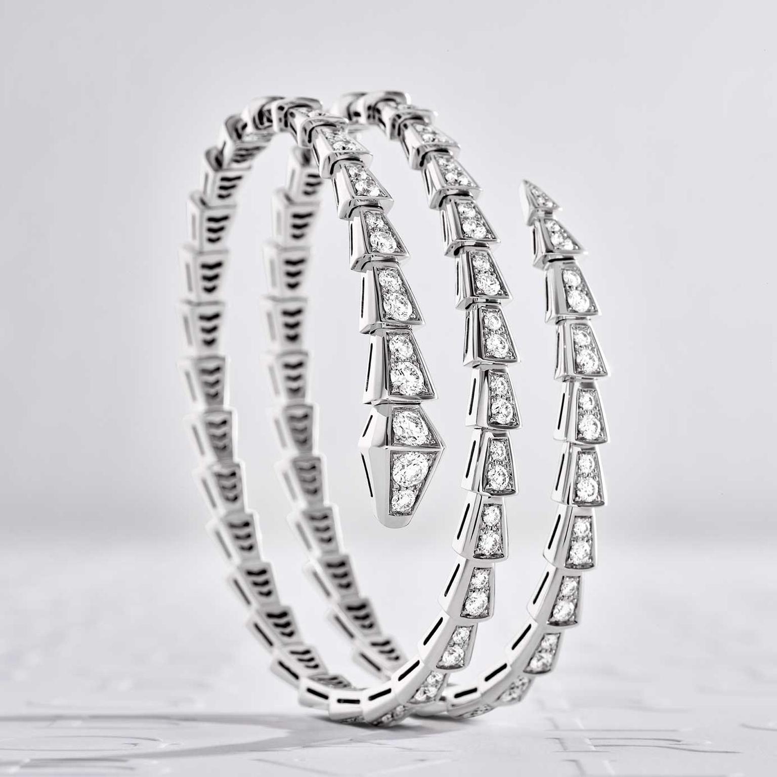 Bvlgari Serpenti Viper White Gold Diamond Necklace