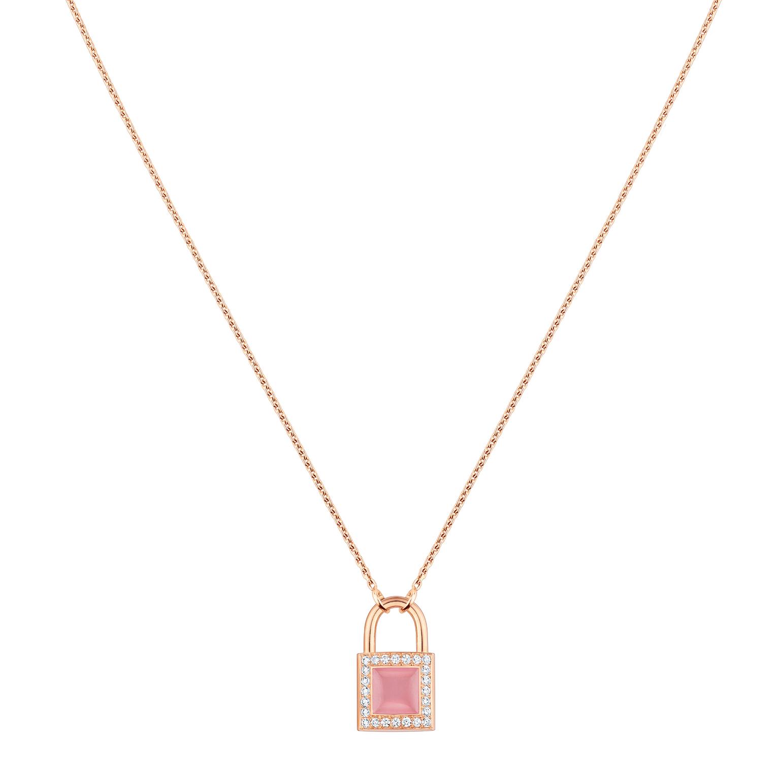 Lockit diamond pendant in white gold Louis Vuitton The