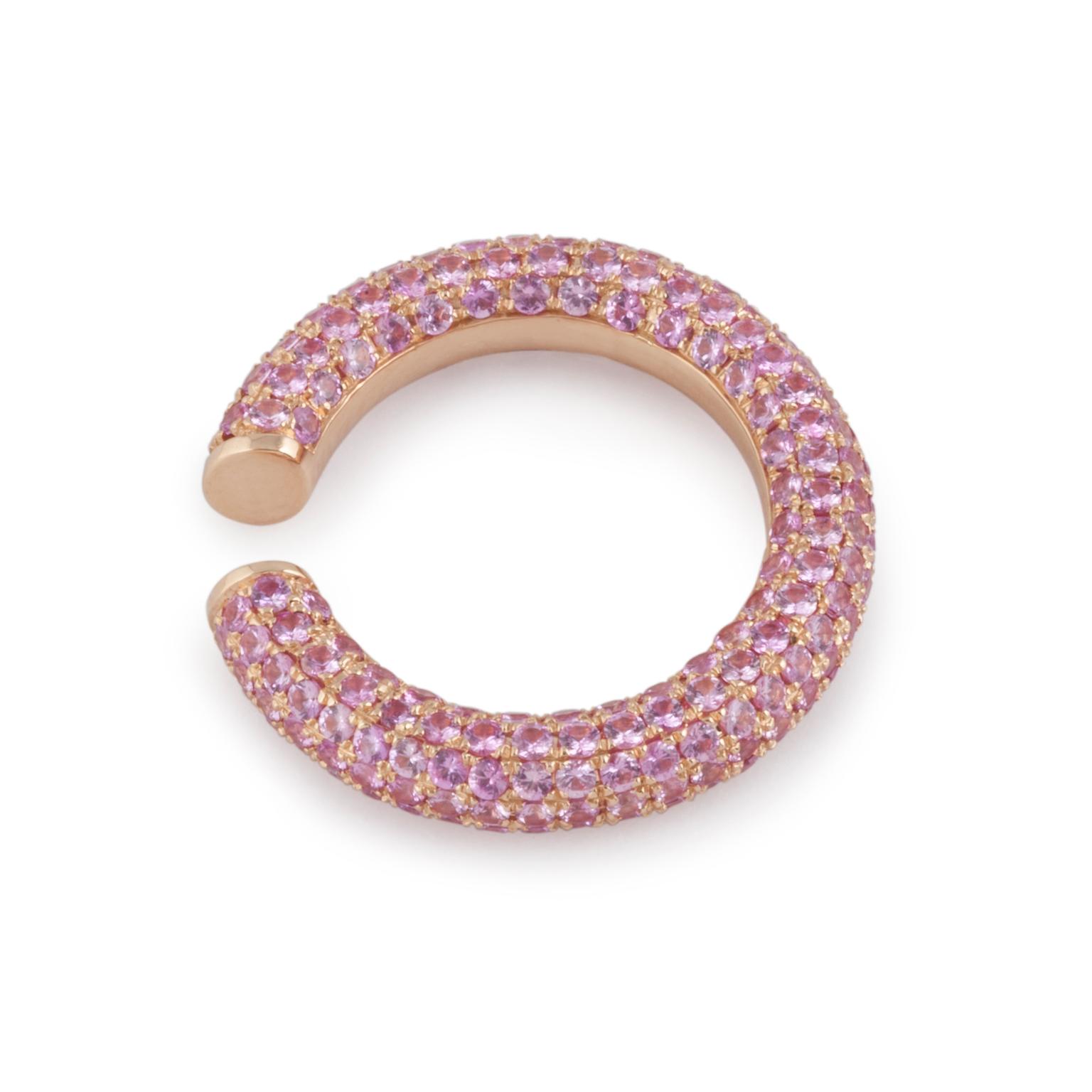 Dina Kamal pink sapphire Open Pinky ring
