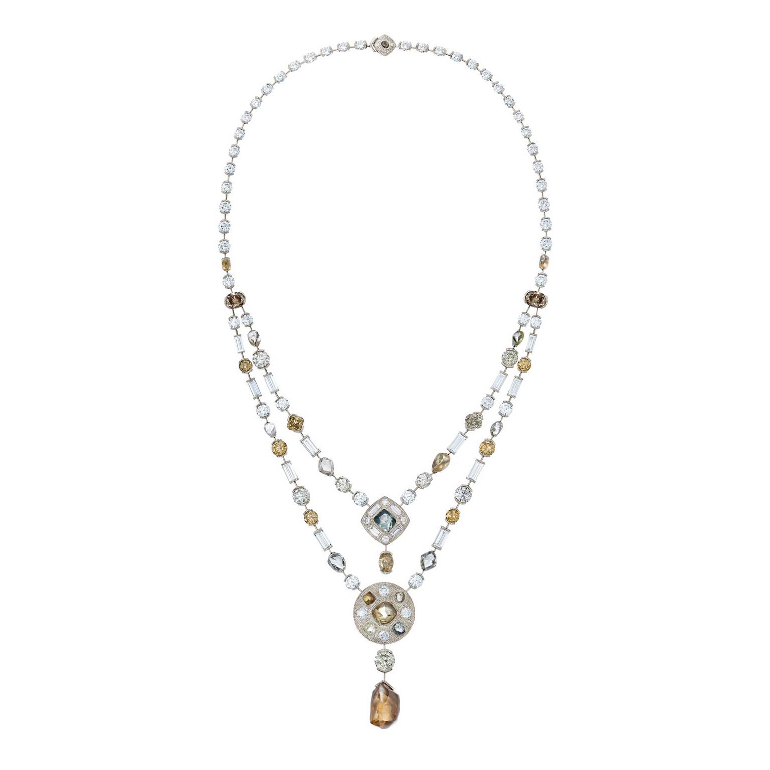 De Beers Talisman collection rough diamond necklace
