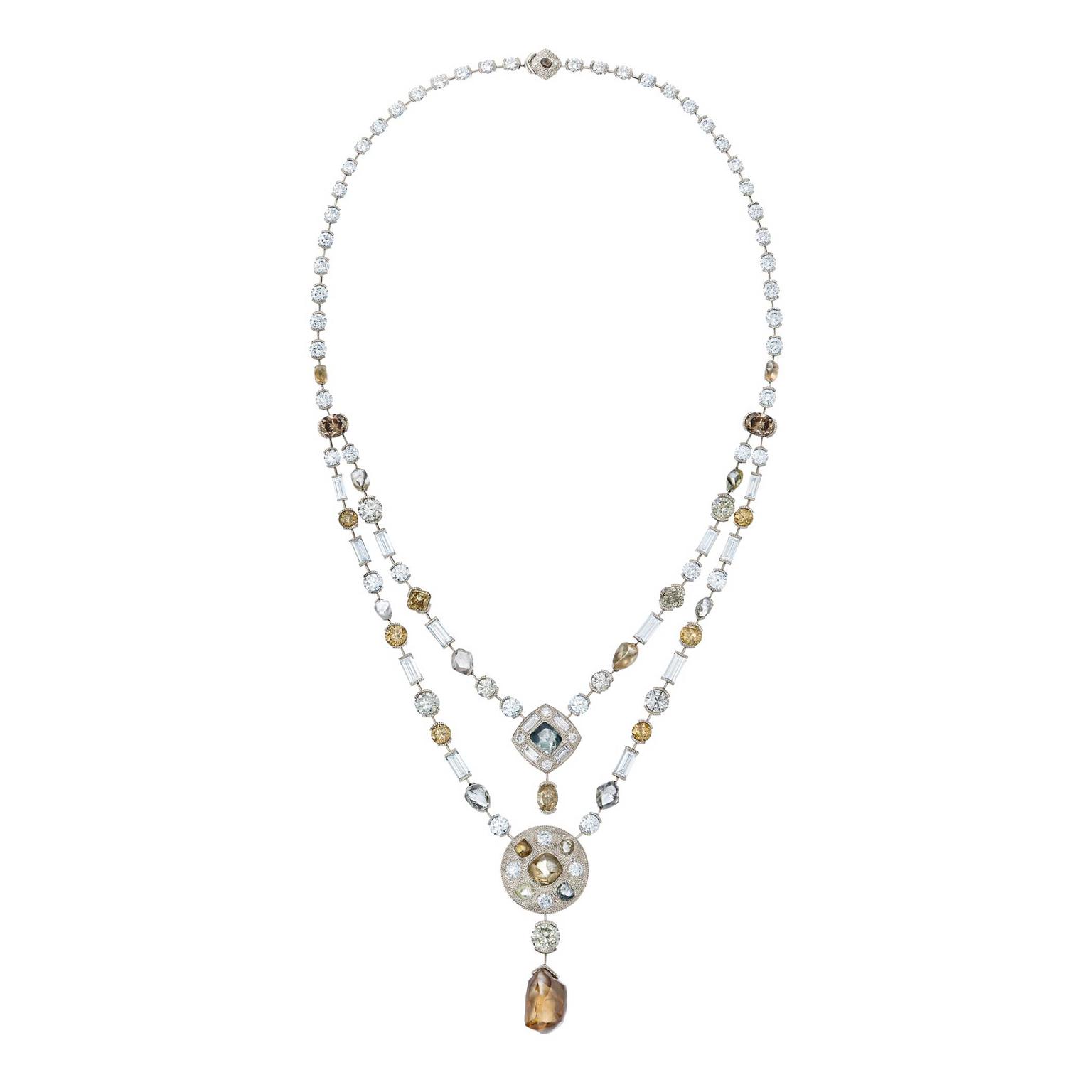 De Beers Talisman collection rough diamond necklace