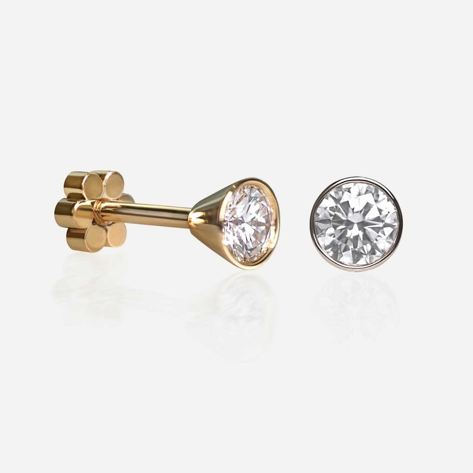 Earrings single stud by Lena Cohen