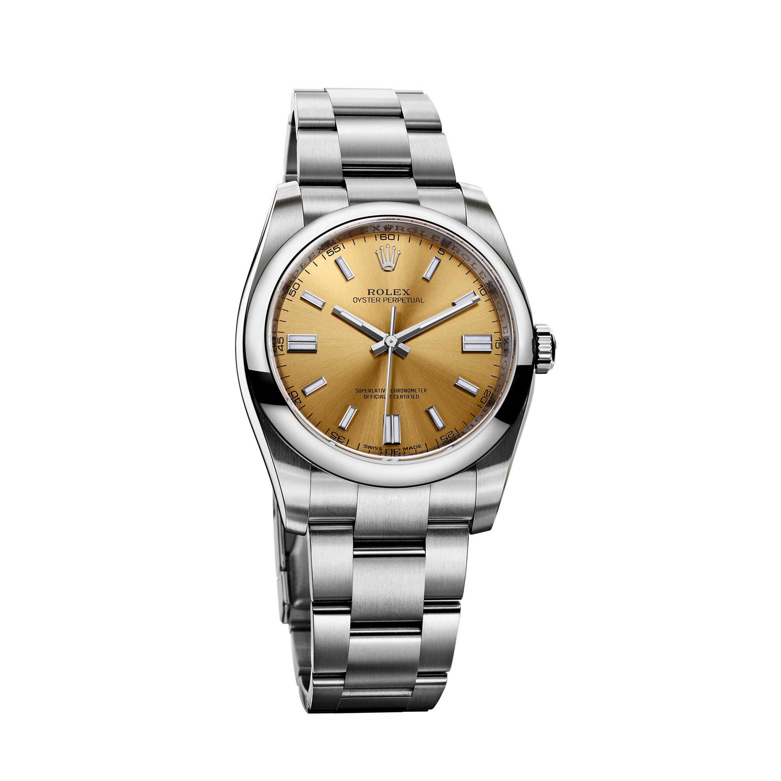 Rolex Oyster Perpetual white grape watch