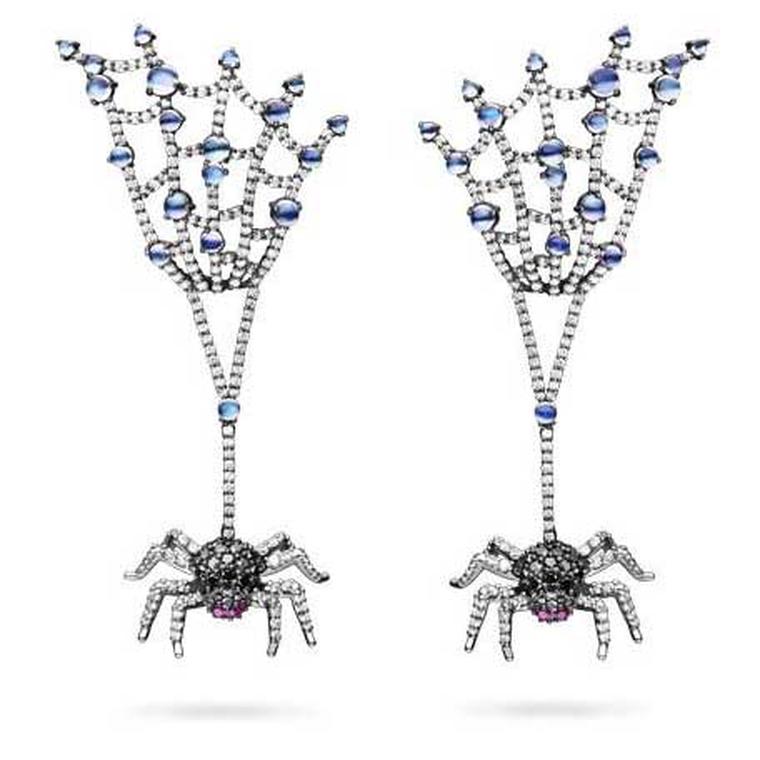 Paul Morelli spider web earrings