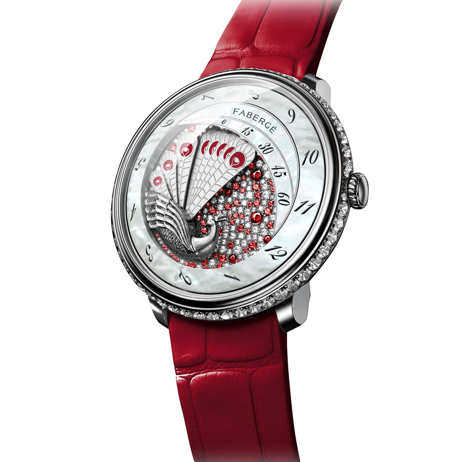 Fabergé Lady Compliquee Peacock ruby watch