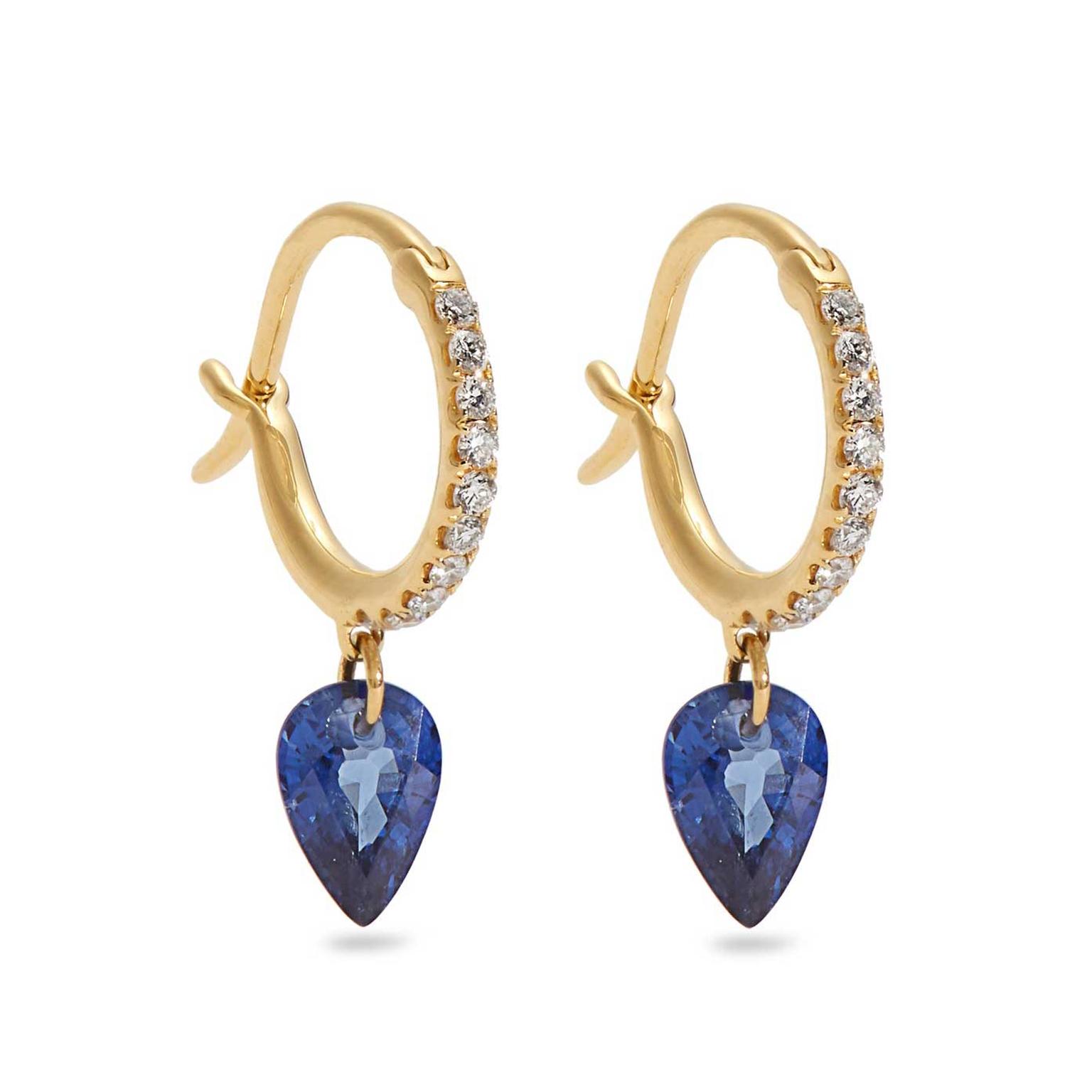 Raphaele Canot Set Free sapphire huggie earrings