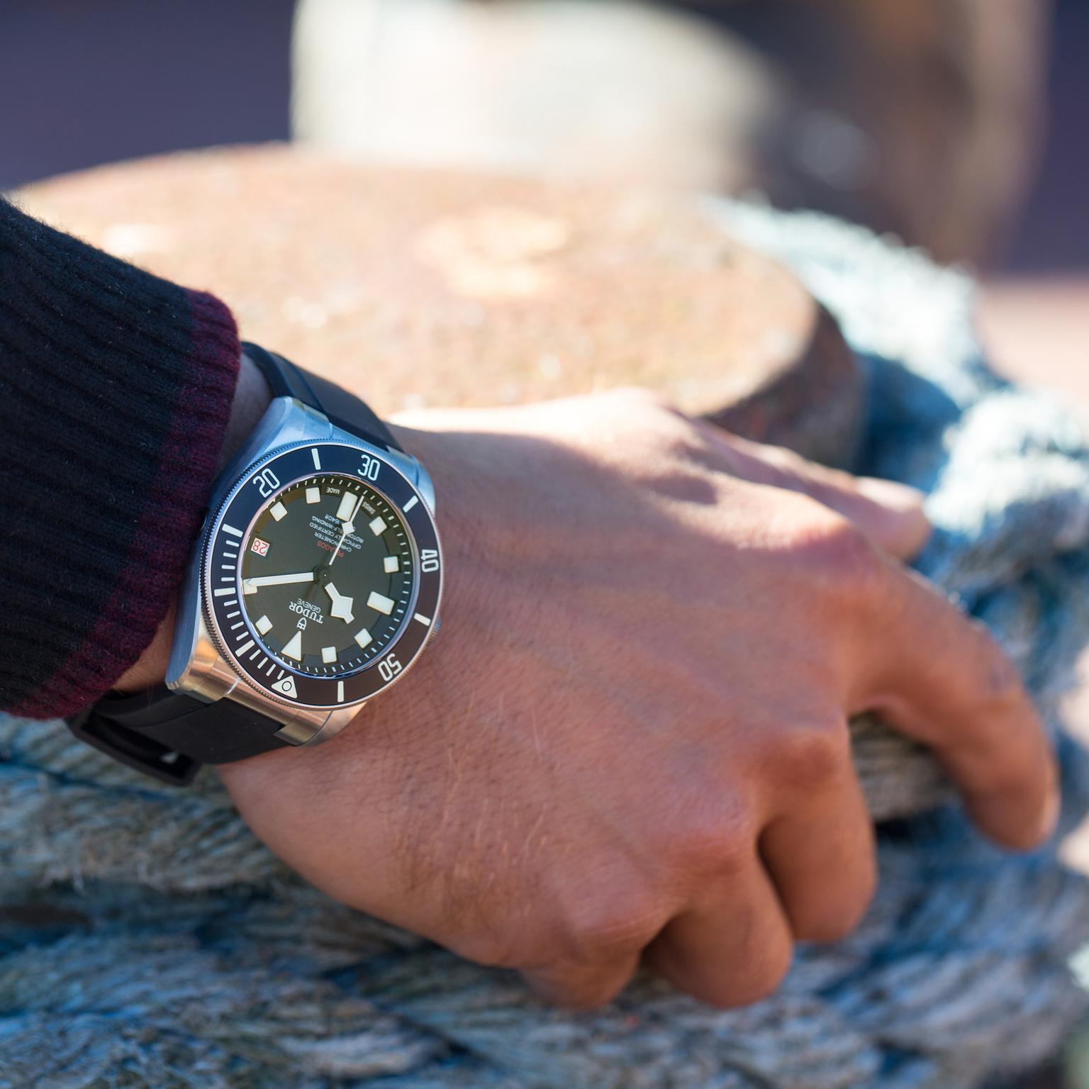 Tudor Pelagos LHD watch model shot