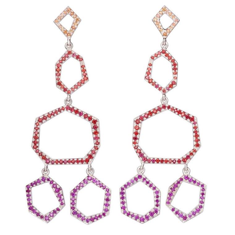 CADA jewellery, such as these geometric gemstone earrings, is stocked at retailers such as Colette in Paris, Dover Street Market in London and Maxfield in LA.
