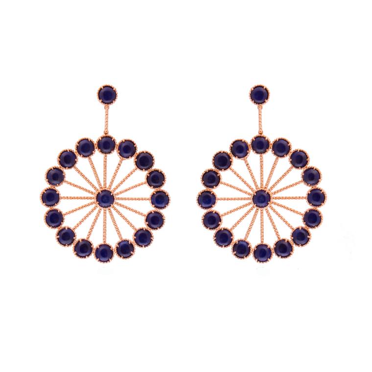 Carla Amorim blue dumortierite earrings